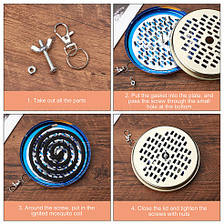 Tinplate Mosquito Coil Holder&nbsp;AJEW-WH0042-69LG