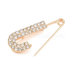 Crystal Rhinestone Safety Pin Brooches&nbsp;JEWB-A040-01A-G