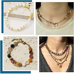 120Pcs 4 Styles Rack Plating Brass Beads&nbsp;KK-PH0010-68