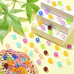 Transparent Acrylic European Beads&nbsp;MACR-YW0002-17