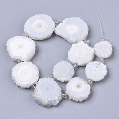 Electroplated Natural Quartz Beads Strands&nbsp;G-R461-04M