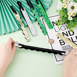 6Pcs 6 Colors Glitter Cloth Hair Bands&nbsp;AJEW-GA0005-37