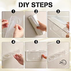 Acrylic Wall Mounted Razor Storage Rack&nbsp;AJEW-WH0651-15