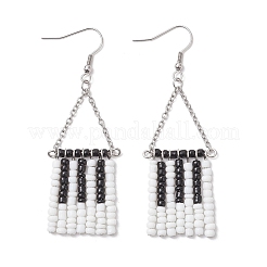 Handmade Glass Seed Beads Dangle Earrings&nbsp;EJEW-TA00698