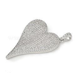 Brass Micro Pave Cubic Zirconia Pendants&nbsp;KK-M322-42P