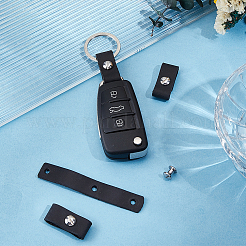 4Pcs Cowhide Leather Keychain with Screw&nbsp;FIND-GF0008-73B-02