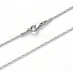 Non-Tarnish 304 Stainless Steel Boston Link Chain Necklace&nbsp;NJEW-S420-005D-P