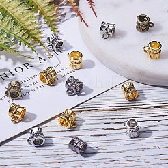 Tibetan Style Alloy Tube Bails&nbsp;TIBE-PH0005-07-NR