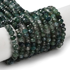 Natural Moss Agate Beads Strands&nbsp;G-C228-A01-3x4mm
