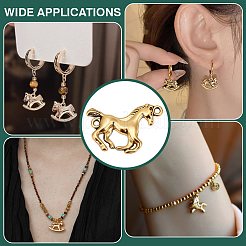 100Pcs Tibetan Style Alloy Horse Links Connector Charms&nbsp;FIND-PH0059-97AG