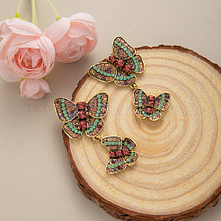 Butterfly Alloy & Rhinestone Dangle Stud Earrings&nbsp;FS-WGE670D-01