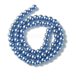 Eco-Friendly Dyed Glass Pearl Round Beads Strands&nbsp;HY-A008-6mm-RB015