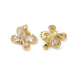 Brass Micro Pave Cubic Zirconia Charms&nbsp;KK-N254-229G-02