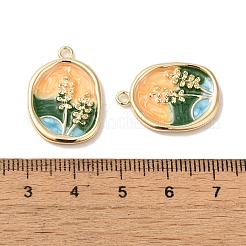 Brass Enamel Pendants&nbsp;KK-S368-09G