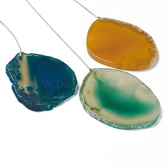Chakra Flat Round with Tree of Life Wire Wrapped Wind Chimes&nbsp;HJEW-H054-01