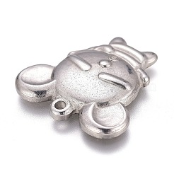 Tarnish Resistant 304 Stainless Steel Pendants Rhinestone Settings&nbsp;STAS-H119-06P