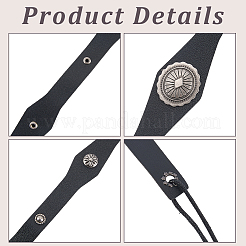 1Pc Middle Ages Retro Imitation Leather Viking Headbands&nbsp;OHAR-CL0001-02B