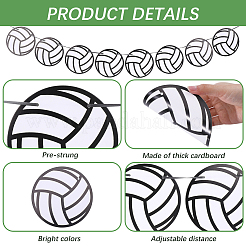 8Pcs Sports Party Decoration Paper Banner&nbsp;AJEW-CN0007-14A