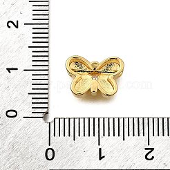 Brass Micro Pave Clear Cubic Zirconia Beads&nbsp;KK-B136-10G-06