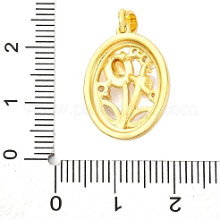 Brass Micro Pave Cubic Zirconia Pendants&nbsp;KK-A232-10G