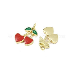 Brass Enamel Pendants&nbsp;KK-H072-18G-02