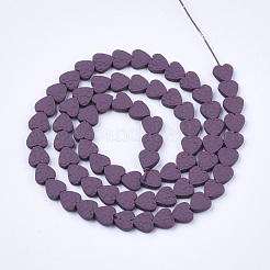 Spray Painted Non-magnetic Synthetic Hematite Beads Strands&nbsp;G-T124-34A