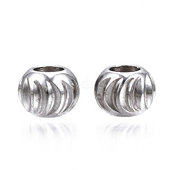 Tarnish Resistant 201 Stainless Steel Corrugated Beads&nbsp;STAS-S117-014A