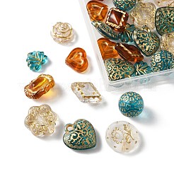 50Pcs 10 Styles Acrylic Beads&nbsp;OACR-FP0001-14