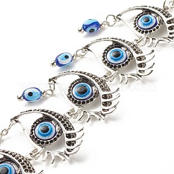 Glass Turkish Blue Evil Eye Pendant Decoration&nbsp;HJEW-I008-04AS