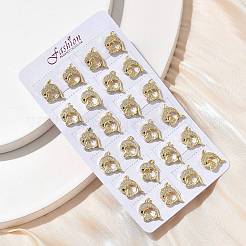 Micro Pave Cubic Zirconia Stud Earrings&nbsp;EJEW-D305-05G