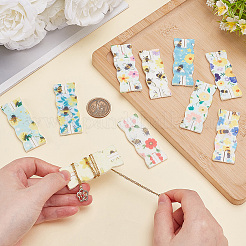 10Pcs 10 Styles Flower Printed Felt Necklace Display Cards&nbsp;DIY-SC0033-86C