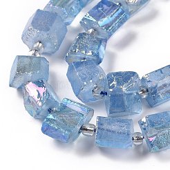 Electroplated Natural Quartz Beads Strands&nbsp;G-G767-02-05