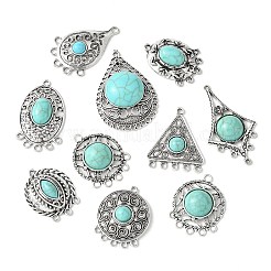 20Pcs 10 Styles Tibetan Style Alloy Chandelier Component Links&nbsp;FIND-CJ0002-36