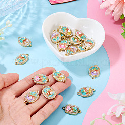20Pcs 5 Colors Alloy Enamel Connector Charms&nbsp;FIND-TA0009-51