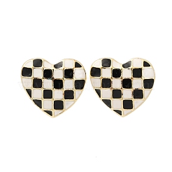 Alloy Enamel Stud Earrings&nbsp;EJEW-Z113-01G-A