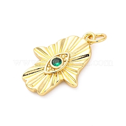 Brass Micro Pave Cubic Zirconia Pendants&nbsp;KK-D325-50G