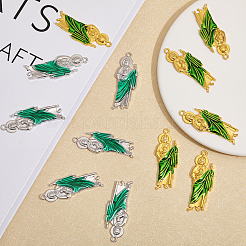 12Pcs 2 Colors Alloy Enamel Big Pendants&nbsp;ENAM-CA0001-54