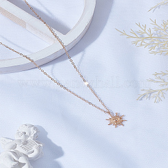 1Pc Zinc Alloy Sun Pendant Cable Chain Necklaces&nbsp;NJEW-LP0003-21G