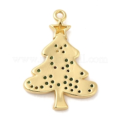 Rack Plating Brass Pave Cubic Zirconia Pendants&nbsp;KK-R150-08G-01