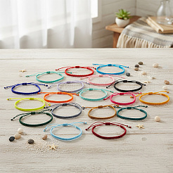 26Pcs Braided Nylon Cord Adjustable Bracelets Set for Women Men&nbsp;XS3159-1