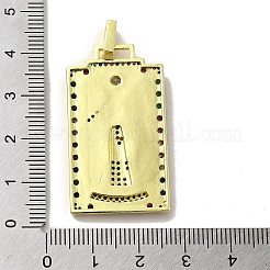 Brass Micro Pave Cubic Zirconia Pendants with Enamel&nbsp;KK-H458-05G-02