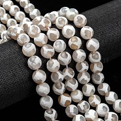 Tibetan Style Turtle Back Pattern dZi Beads Strands&nbsp;G-G036-10mm-6