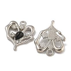 Rack Plating Alloy Rhinestone Pendants&nbsp;PALLOY-F312-24P