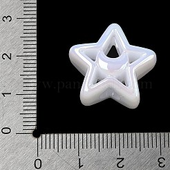UV Plating Opaque Acrylic European Beads&nbsp;AC-CBA6658-04A