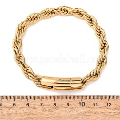 304 Stainless Steel Rope Chain Bracelets for Men Women&nbsp;BJEW-C124-03A-G