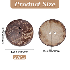 20Pcs Coconut Buttons&nbsp;COCO-CY0001-01