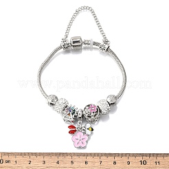 Alloy Enamel European Beads Charm Bracelets&nbsp;BJEW-F495-16P