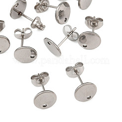 Non-Tarnish 304 Stainless Steel Stud Earring Findings&nbsp;STAS-R063-35