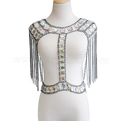 Clear AB Acrylic & Alloy Tassel Sexy Jewelry Night Shop Shoulder Body Chains for Women&nbsp;WGE8507-01
