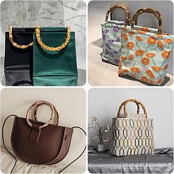 4Pcs 2 Colors Bamboo Bag Handle&nbsp;FIND-CA0002-52B